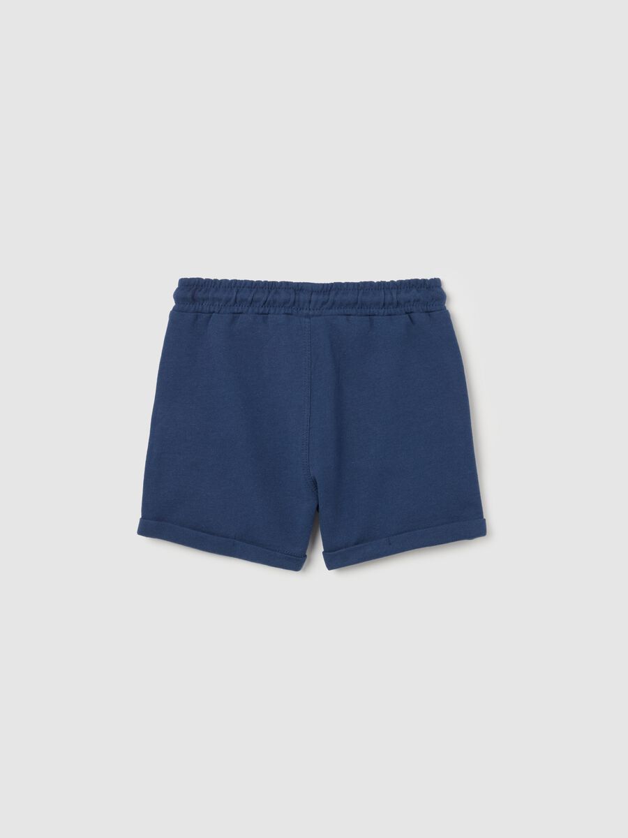Bermuda shorts in French terry with drawstring_1
