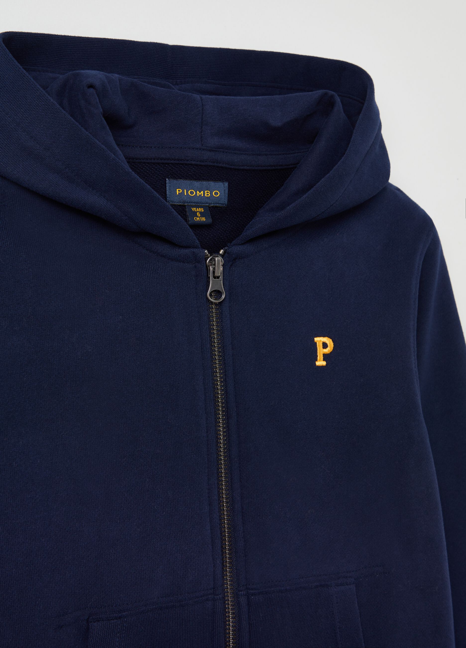 Full-zip in French Terry con cappuccio _2