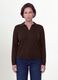Brown viscose-blend polo-collar jumper with relaxed fit_2