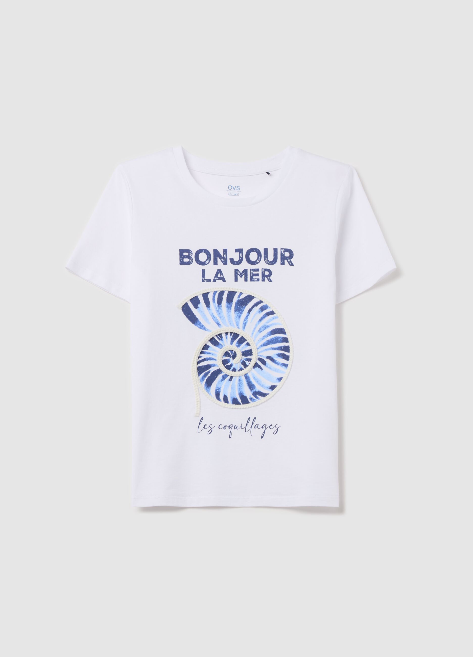 T-shirt with shell print