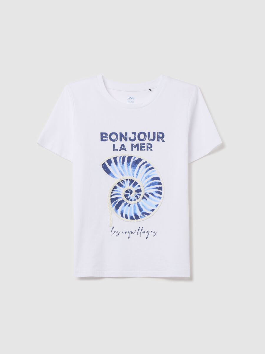 T-shirt with shell print_4