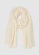 Beige mixed fabric scarf_0