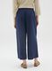 Blue Linen Blend Wide Leg Trousers_3