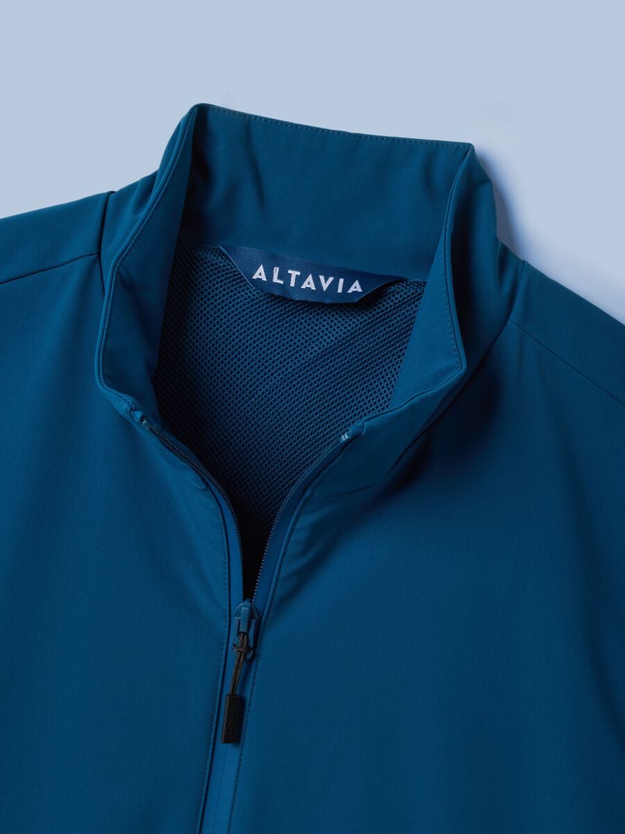 ALTAVIA SAILING blue windproof gilet in stretch fabric with zip_7