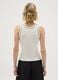 Women's white viscose blend top, regular fit_3