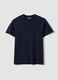 Blue short-sleeve pure cotton T-shirt_4