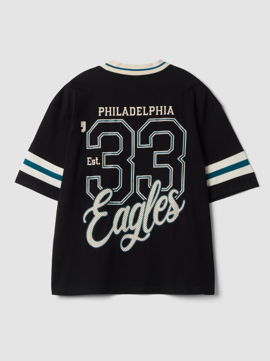 Black pure cotton Philadelphia Eagles relaxed-fit T-shirt_2