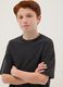 Boys&rsquo; black pure cotton short-sleeve T-shirt, oversized fit_2