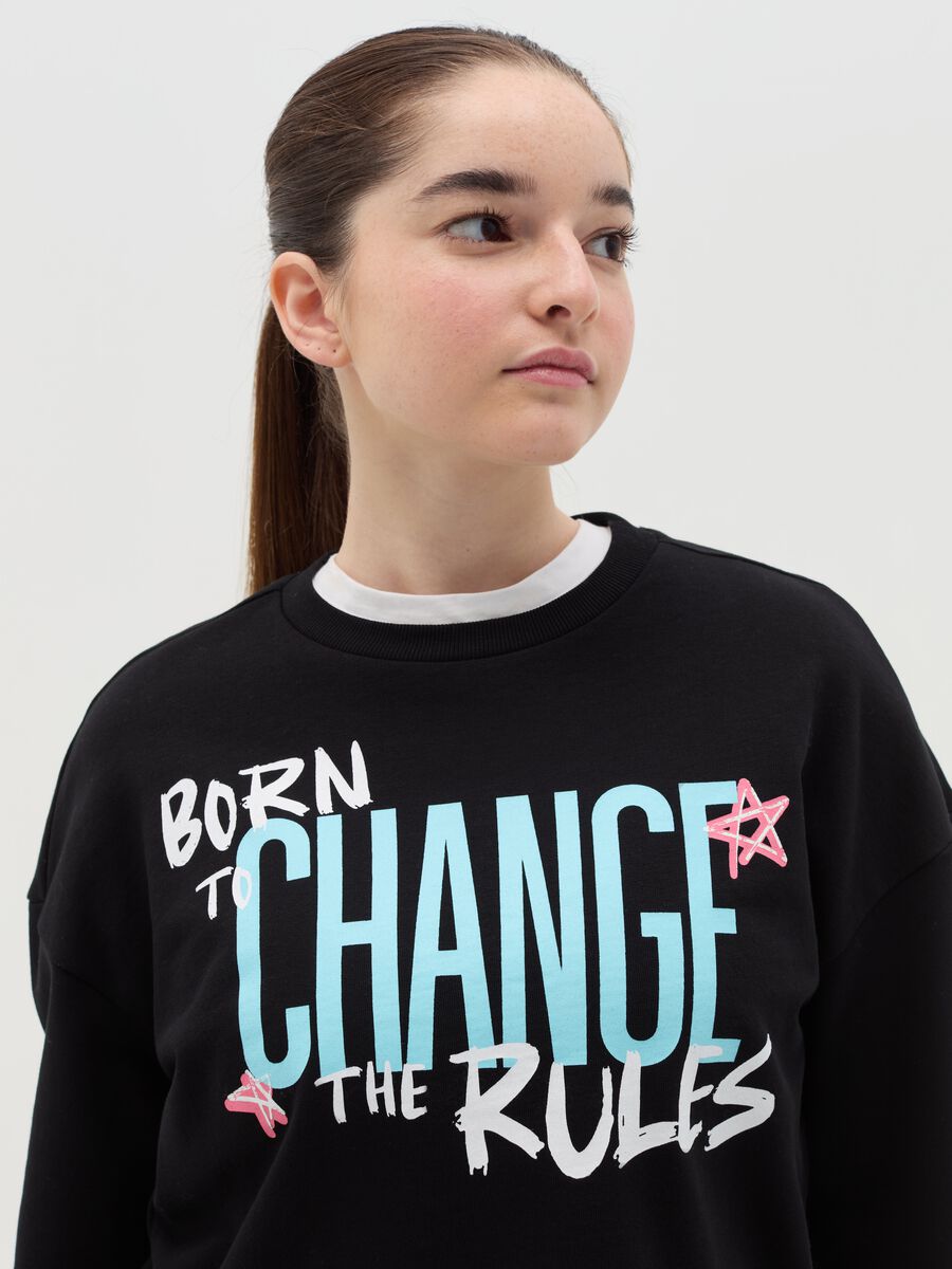 Crop sweatshirt with print_1