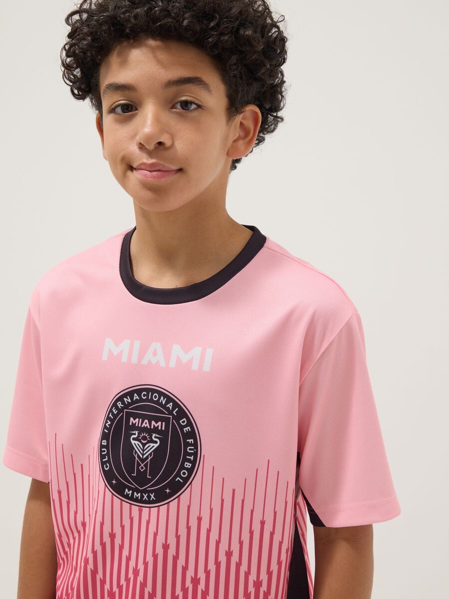 Pink short-sleeved T-shirt with graphic print, regular fit_0