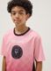 Pink short-sleeved T-shirt with graphic print, regular fit_0