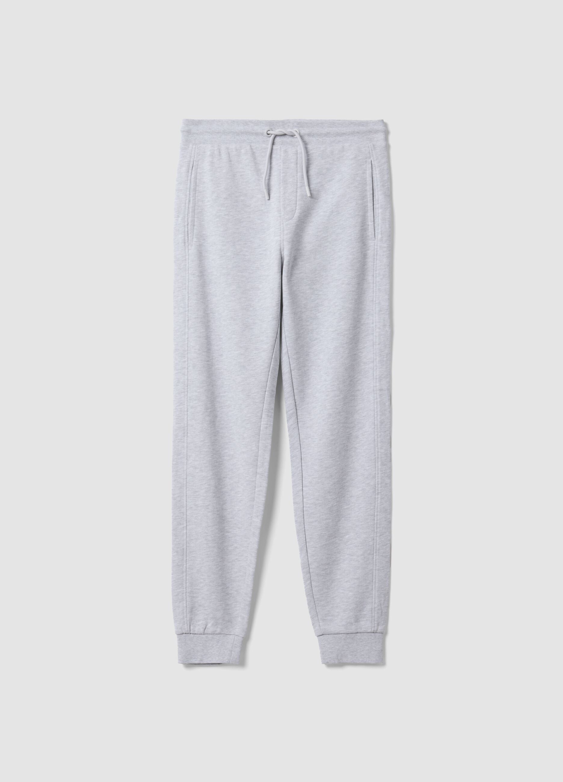 Grey organic cotton jogger trousers