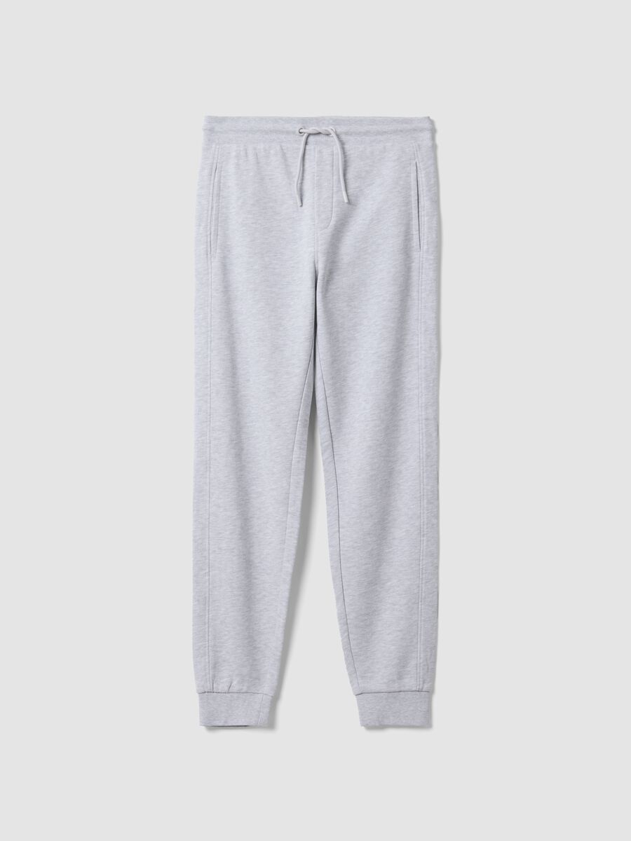 Grey organic cotton jogger trousers_4