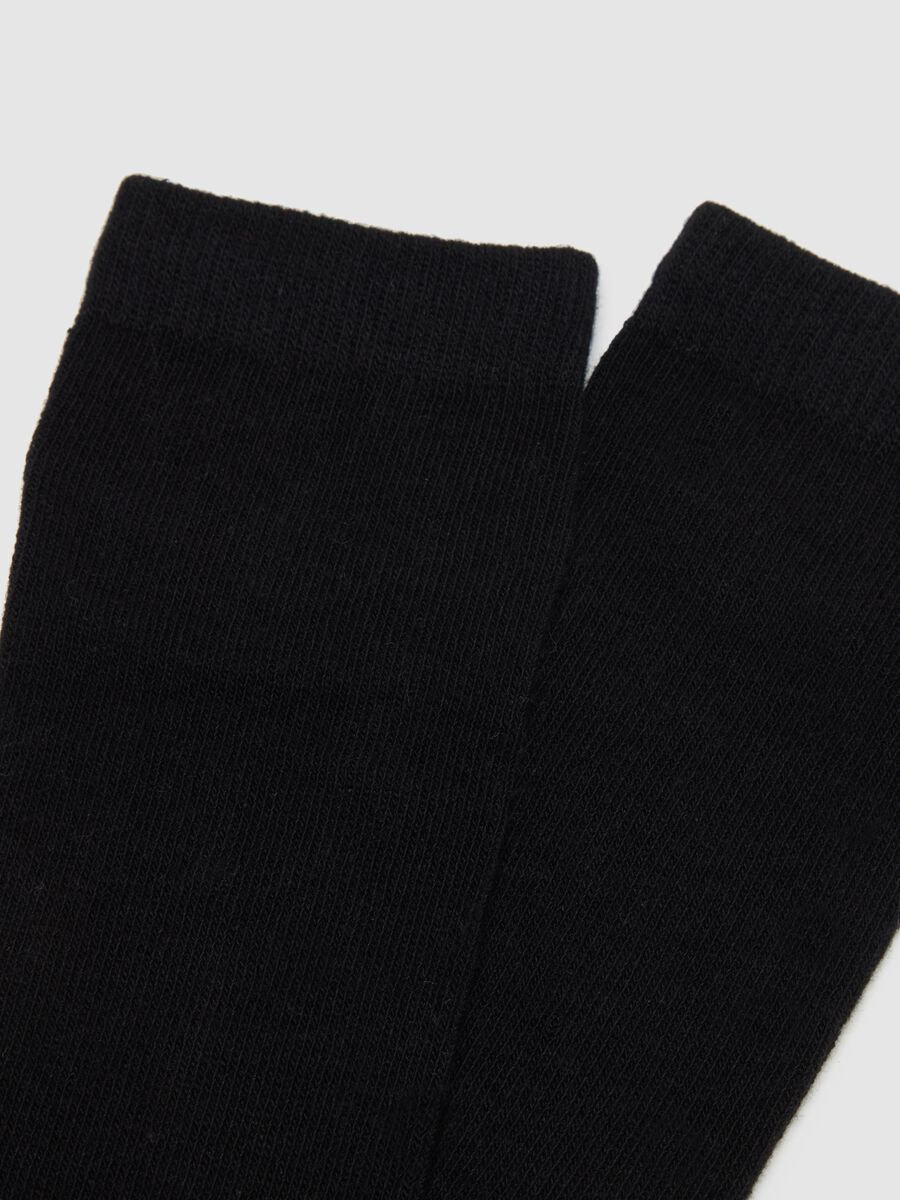 Tripack calze lunghe da bambino in misto cotone nero_2
