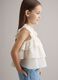 Girls' white regular fit top with ruffles_1