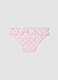 Pink stretchy bikini bottoms with frill_1