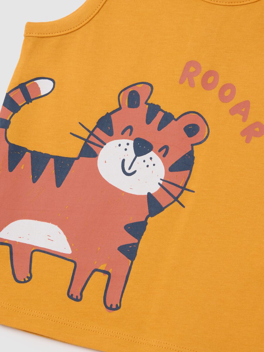 Fagottino Orange Tiger Print Tank Top_2