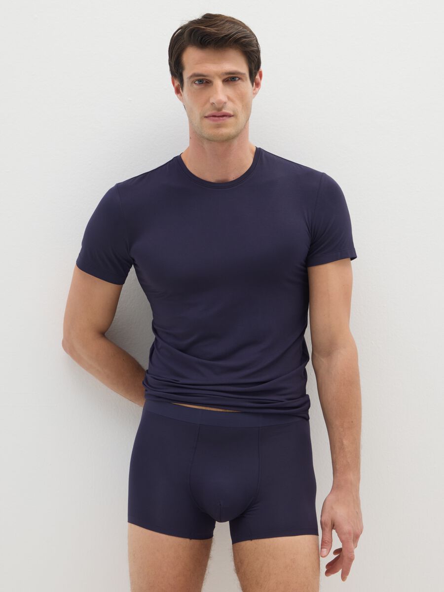Bipack di boxer blu in modal elasticizzato_0