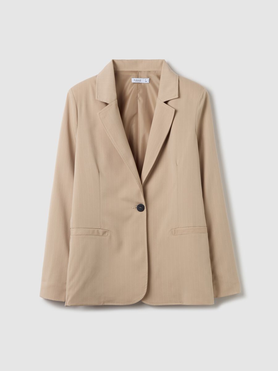 Single-breasted pinstriped blazer_4