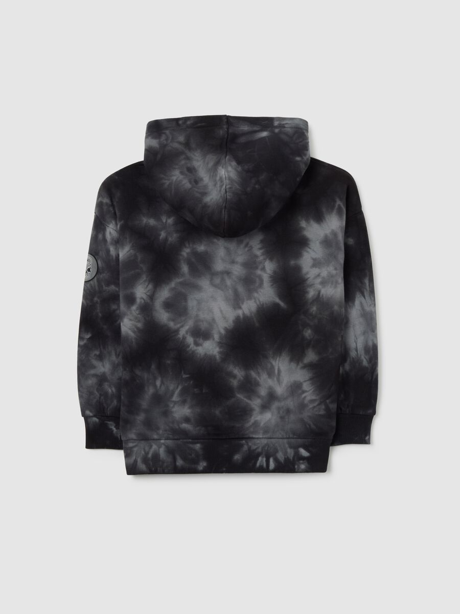 Kids' oversized multicolour tie-dye cotton blend sweatshirt_1