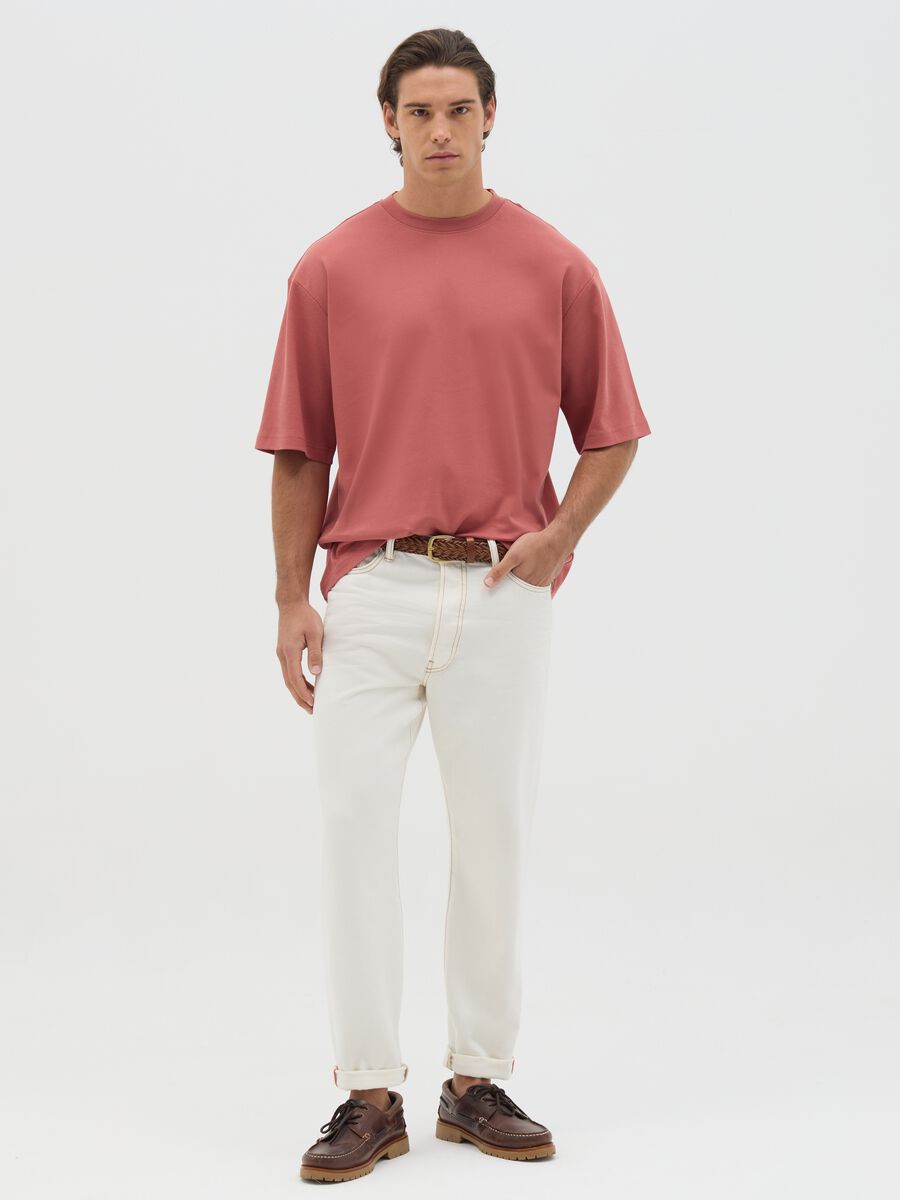 Boxy fit pink cotton t-shirt_1