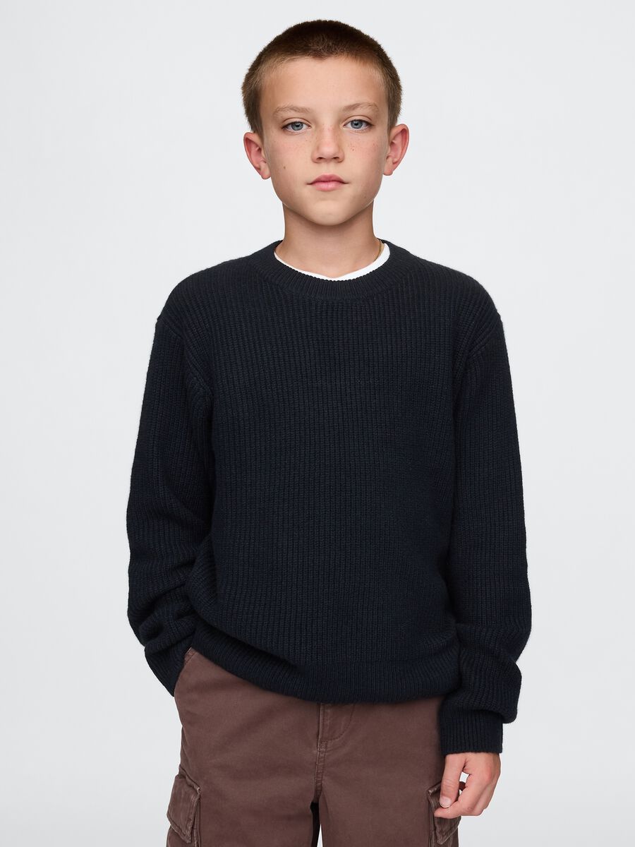 Pullover with ribbed design_0