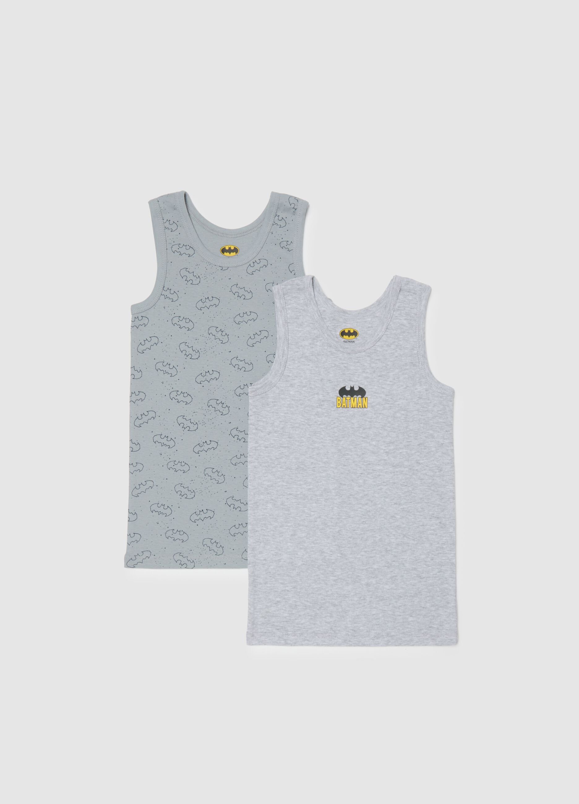 Multicolour pure cotton boys' tank top two-pack