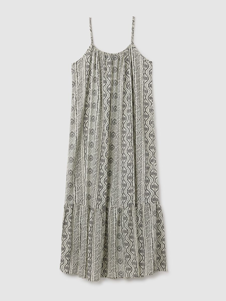 Women's Long Dress in Multicolour Viscose Wide Fit_0