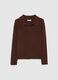 Brown long sleeve regular fit top_4