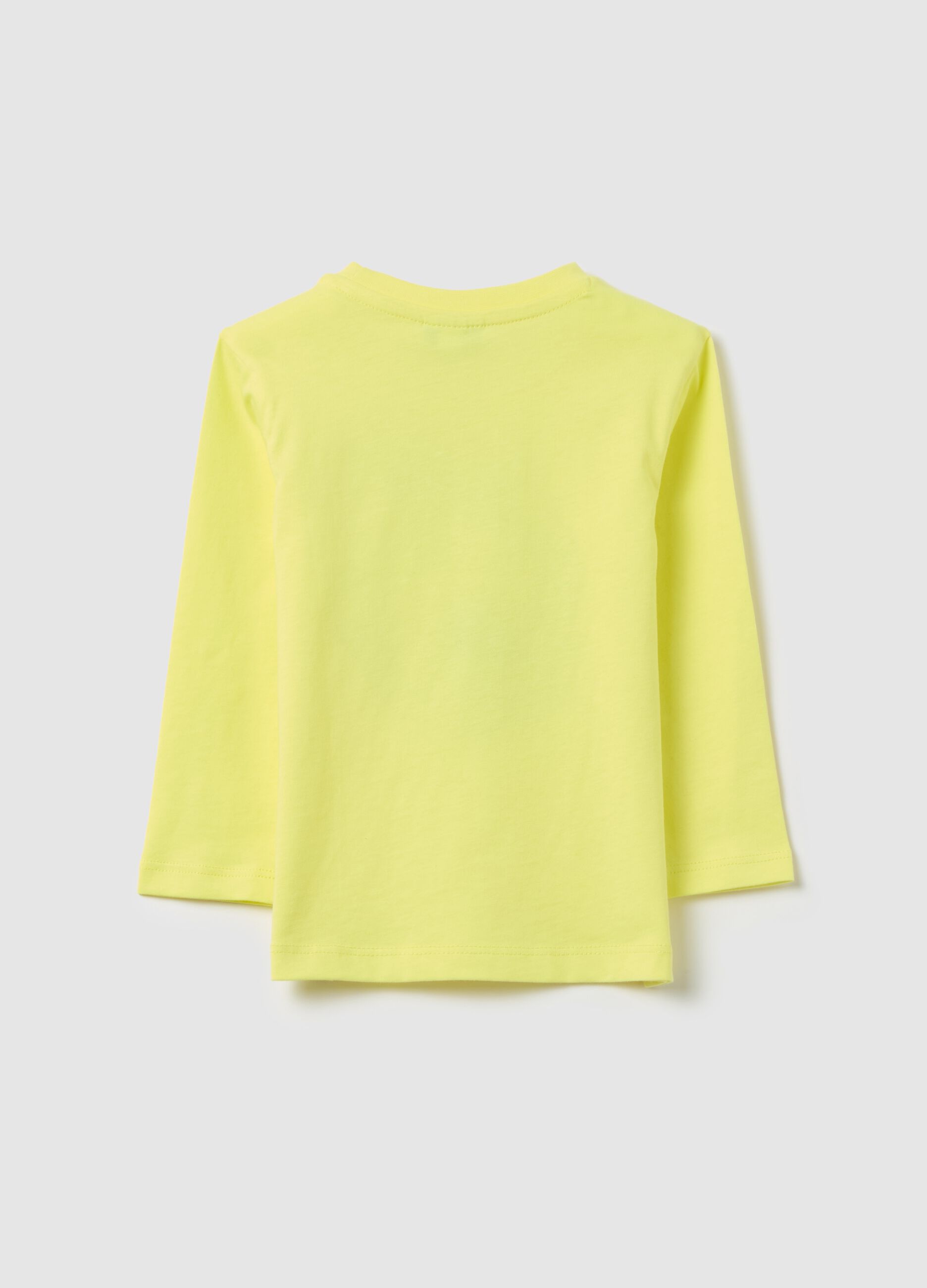T-shirt maniche lunghe in cotone stampa leone 