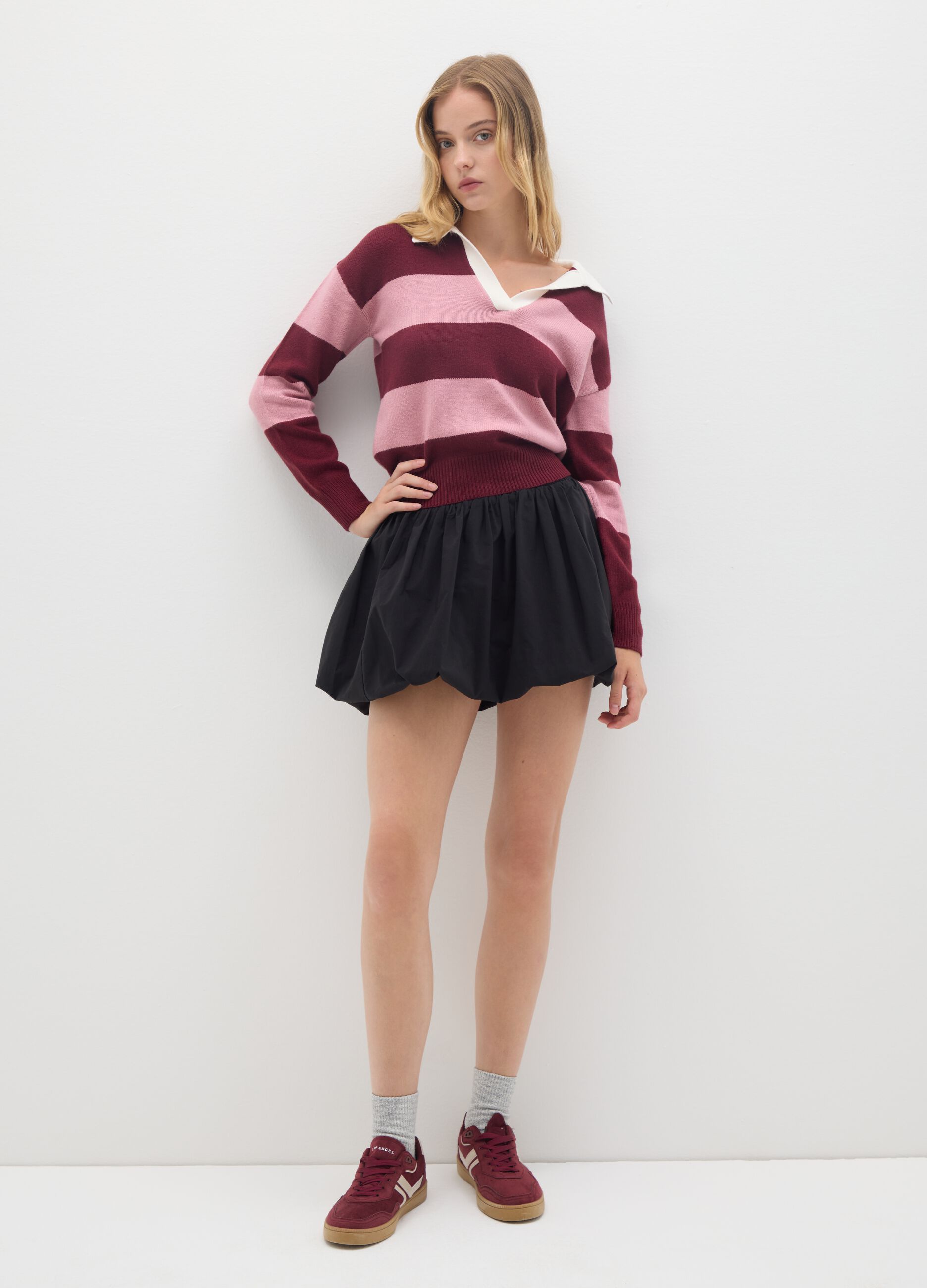 Multicolour Cotton Blend Pullover Regular Fit