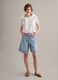 Shorts azzurri in denim in puro cotone wide leg_0