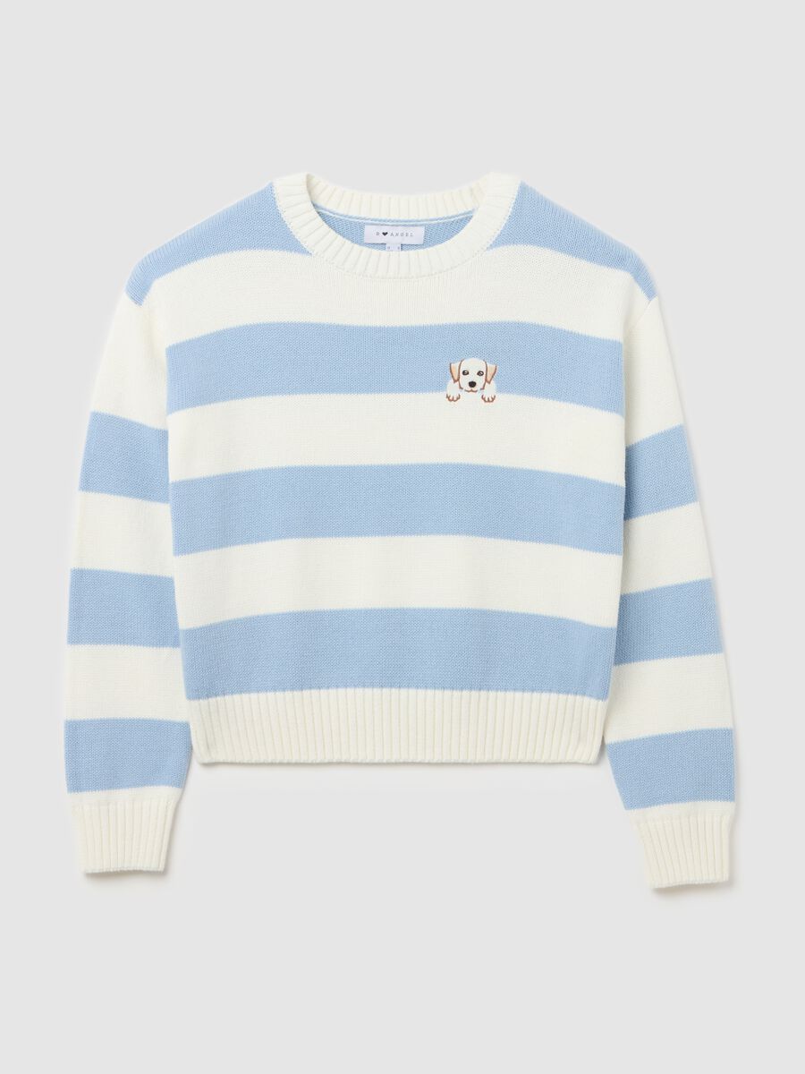 Striped pullover with embroidery_4