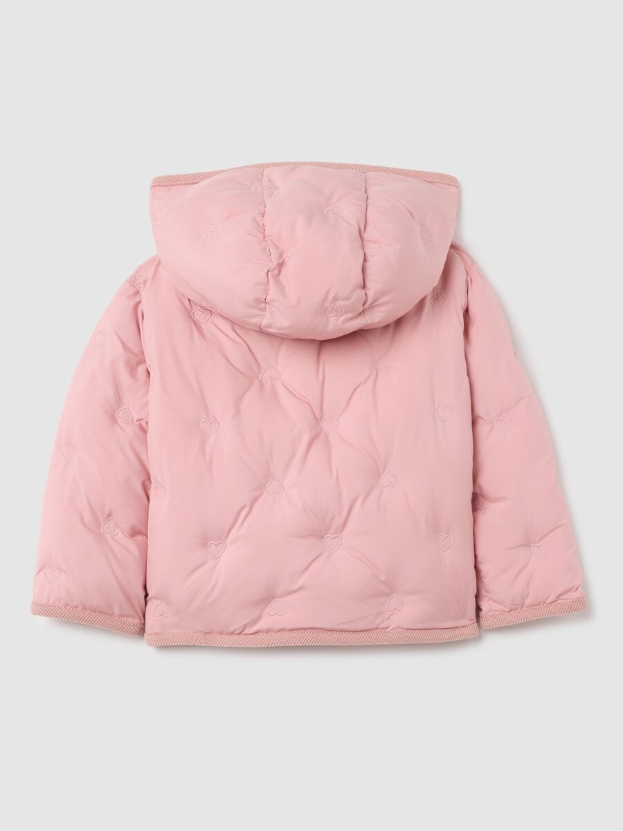 Regular fit pink hoodie jacket for girls_1