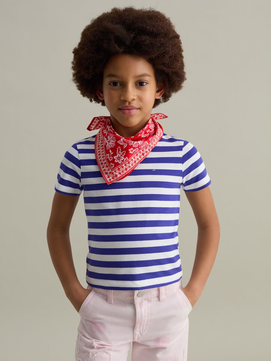 Cotton bandana with floral print_3