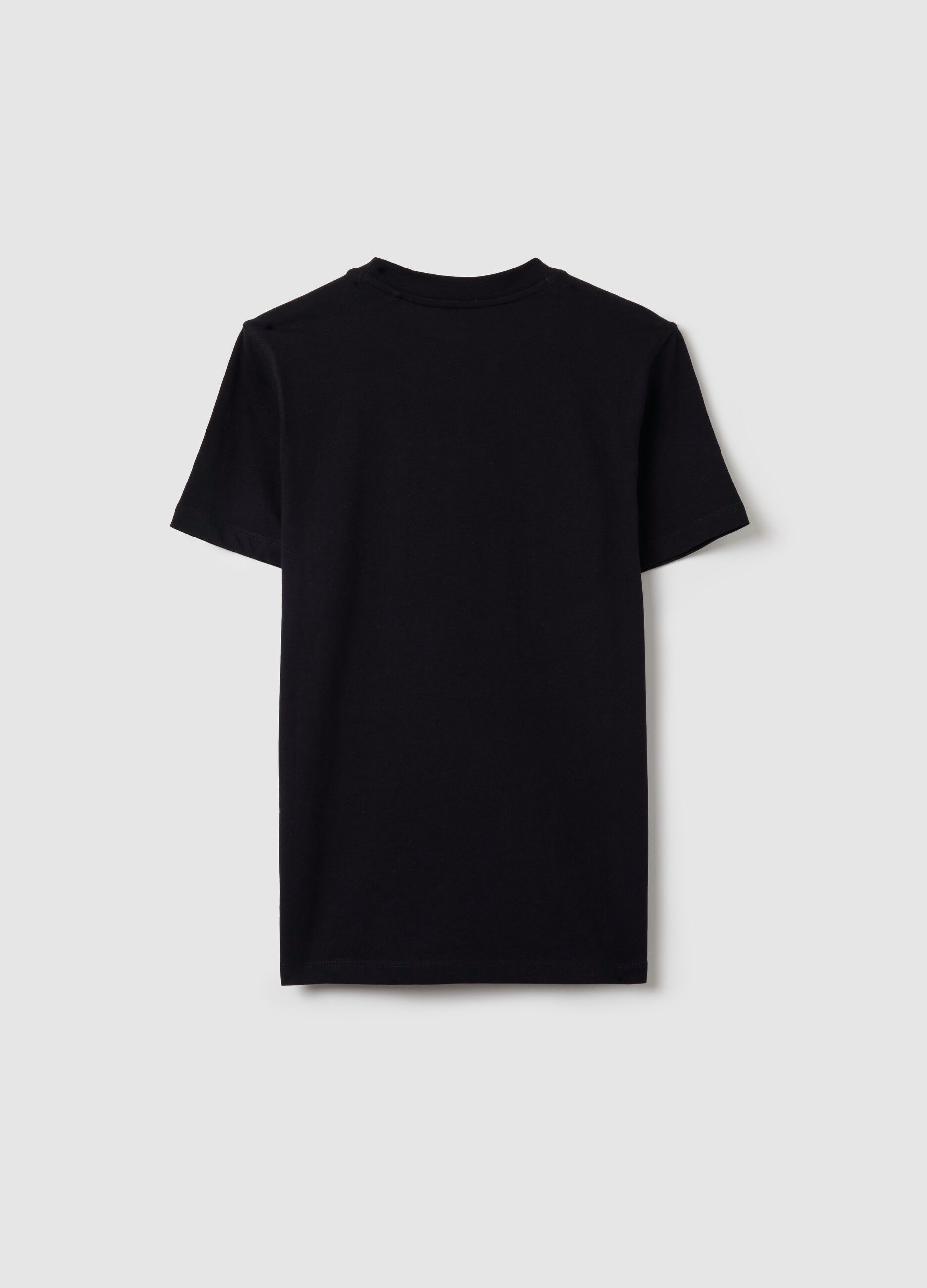 Cotton T-shirt with "Nice Try!" skull print