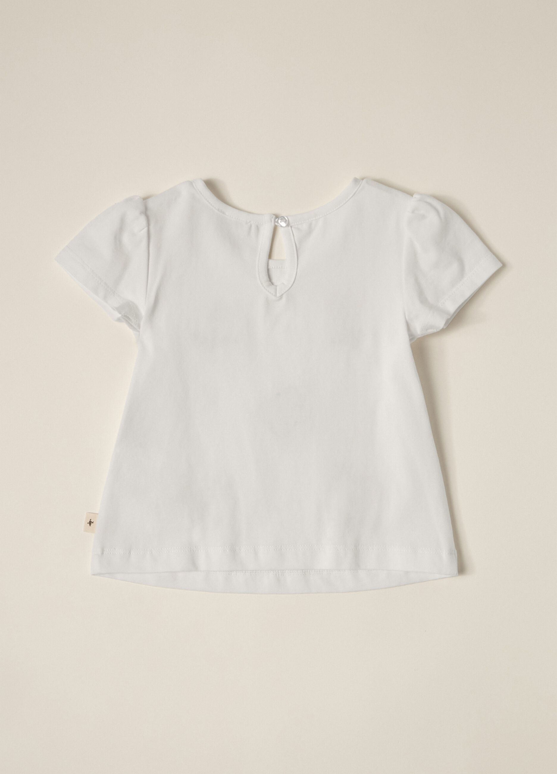 IANA newborn girl T-shirt in stretch cotton