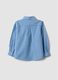Camicia azzurra a righe in puro cotone regular fit per bambino_1