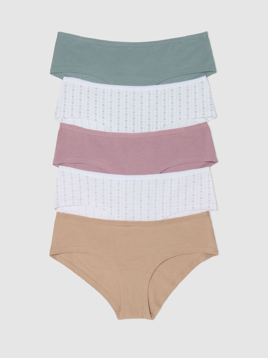 Five-pack French knickers in stretch cotton_4