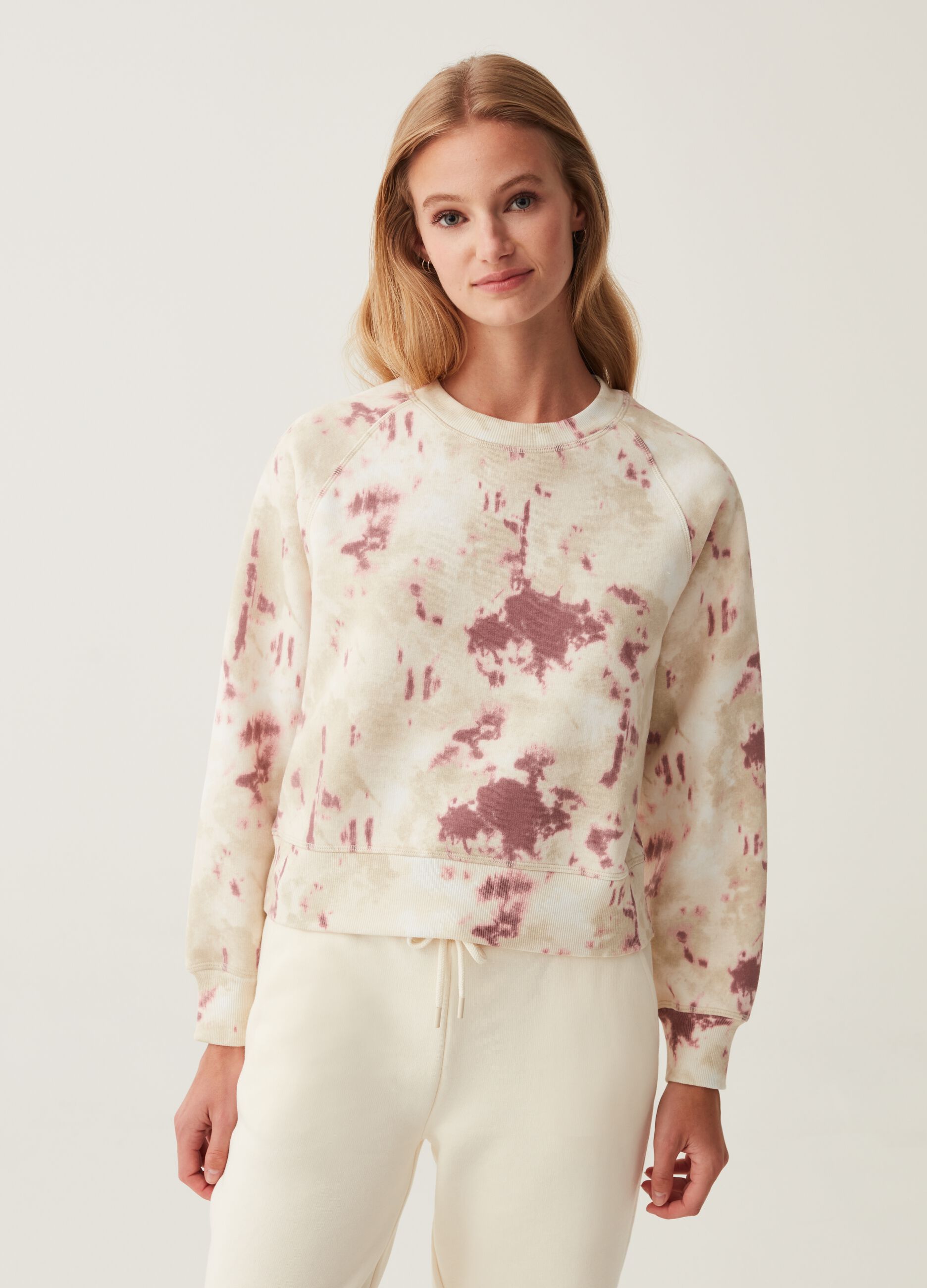 Felpa Tie Dye con maniche raglan_0