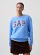 Light blue cotton-blend crewneck sweatshirt with GAP logo_0