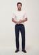 Green slim-fit stretch cotton dobby trousers_0