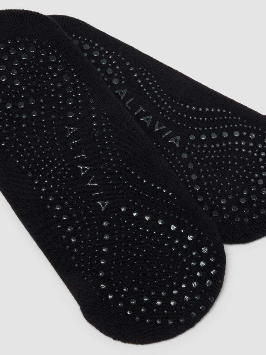 Calzini sportivi neri in cotone jersey elasticizzato ALTAVIA STUDIO_1