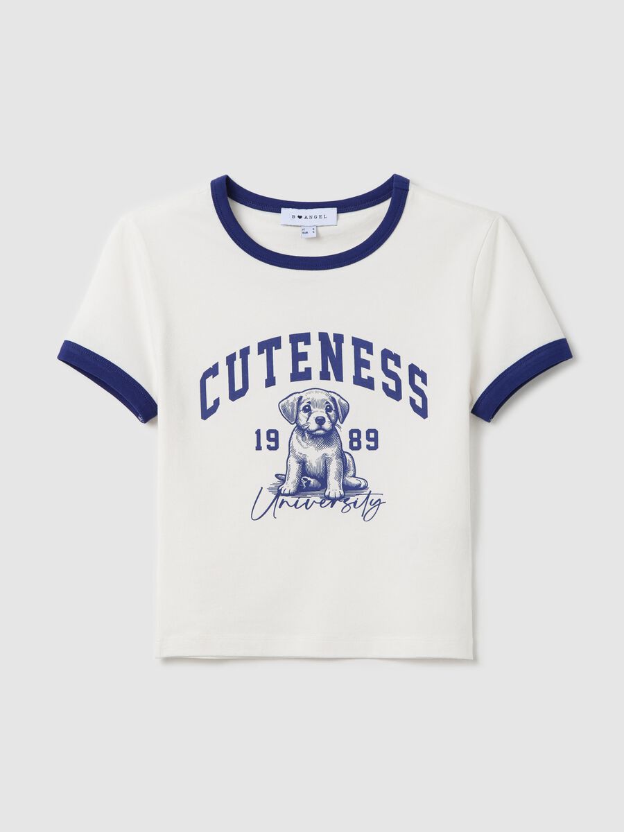 T-shirt with contrasting edging and print_4