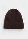 Brown knitted fabric hat_0