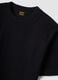 Black pure cotton crew-neck T-shirt with a relaxed fit_1