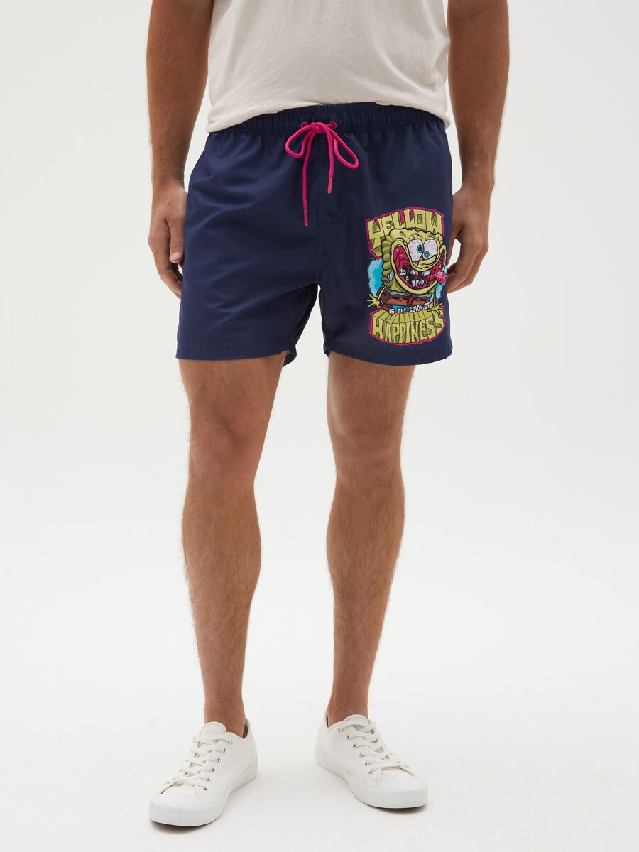 Blue Children's Swimwear with SpongeBob_1