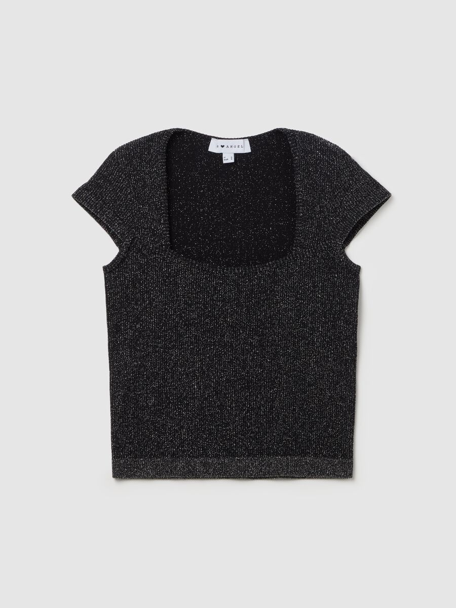 Lurex T-shirt with square neck_4