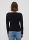 T-shirt nera in puro cotone con girocollo regular fit_3