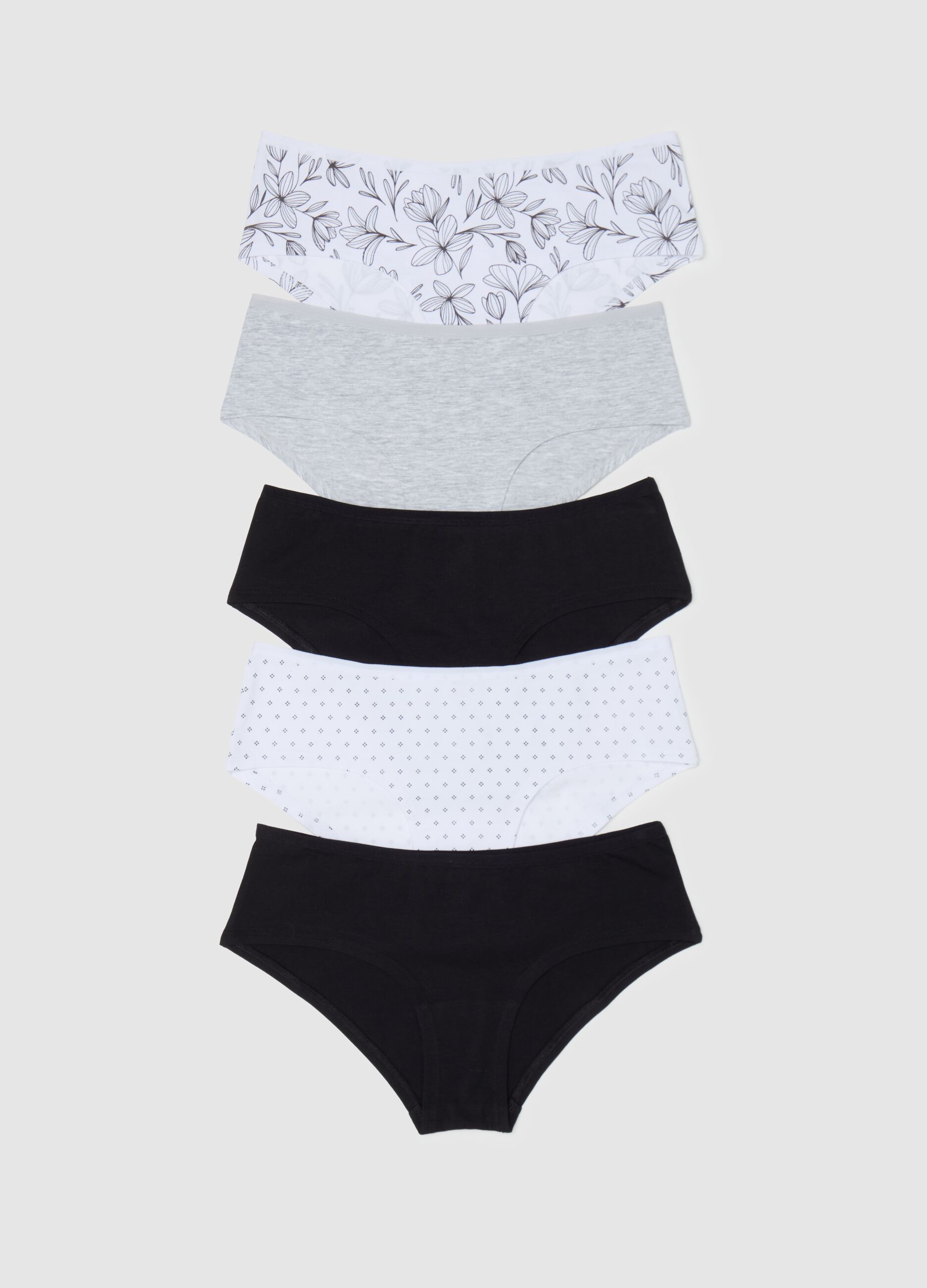 Set cinque culotte fantasia